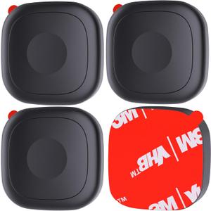 4 Pack for Tile Life360 Mate 2024/2022 Bluetooth Tracker Adhesive Mount, Silicone Waterproof Case with 3M Adhesive Sticker Stick on Car/Bike/Luggage, Hidden Tile Mate Full Protective Holder Anti-Lost
