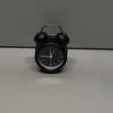 Betus [Non-Ticking Twin Bell Alarm Clock - Metal Frame 3D Dial with Backlight Function - Desk Table Clock for Home and Office - Midnight Black