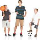 Kids Socks Boys Girls Ankle Striped Athletic Heel Tab No Show Low Cut Socks 12 Pairs 1-14 Years (Gray)