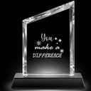 Wesiti Employee Appreciation Thank You Trophy 6" You Make a Difference Recognition Crystal Trophy Award Administrative Professionals Day Gifts for Social Work Month Teacher Colleague Student Nurses