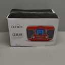 Crosley CR612B-RE Corsair Retro AM/FM Alarm Clock Radio and CD Player with Stereo Bluetooth Speakers, Red
