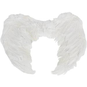 Halloween Party Costumes Angel Costume Easy to Put on and Adjust Feather Angel Wings Fairy Wings for Women (White, 60 * 45cm)