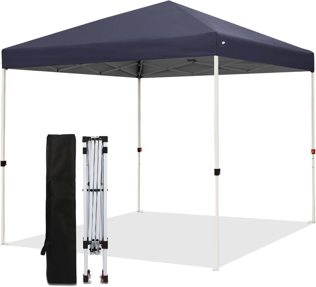 Northroad 8X8 FT Pop Up Canopy, Outdoor Instant Canopy Tent w/Carrying Bag, Portable Gazebo Shelter for Wedding Party, Commercial Event, Patio, Garden, Beach -Dark Grey
