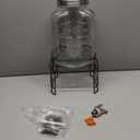 2 Gallon Glass Drink Dispensers For Parties,Beverage Dispensers With Stand And 100% Leakproof Stainless Steel Spigot.Glass Water Jug Dispenser,Lemonade Dispenser,Mason Jar.