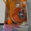 Interactive Cat Toys for Indoor Cats,The 3rd Generation Agile Moving Cat Ball with Elastic Mesh Tail,Automatic Kitten Toys for Bored Indoor Cats,Motion Activated (Orange)