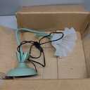 Green Glass Table Lamp, Modern Floral Shape Bedside Lamp, Table Lamp Flower Shaped Atmosphere Night Light, 19.6 inches Flower Table Lamps for Bedroom Girl's Room Living Room Bedroom Office