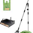 Toozey Dog Pooper Scooper, Extra Large Stainless Steel Tray Long 54" Handle, Easy Cleanup for All Dog Sizes, Includes 20 Bags