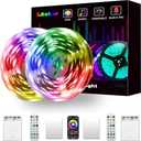 L8star Battery Powered Led Strip Lights, 2x16.4Ft (32.8Ft),Two Sets of Strip Light with 4 AA Battery Box/USB RGB LED Lights, Remote and APP Control
