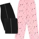 Mad Dog Girl's Pajama Pants - 2/3 Pack, Soft Micro Fleece Fashion Sleepwear Lounge. Sizes: 6-16 (M)