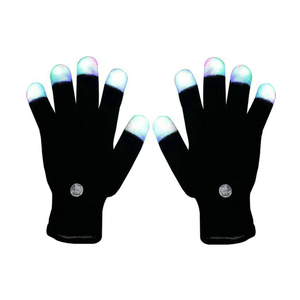 LED Gloves Finger Light Up Glow Rave Glove Flashing Christmas Gift Halloween Party Favors