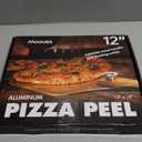 Pizza Peel Aluminum Pizza Spatula, Mooues 12 inch Metal Pizza Paddle(12"x 14")with Rocker Cutter Foldable Wood Handle, [Storage bag included], for Family Pizza Oven Baking Pizza, Dough, Bread & Pastry