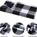 2 x Mordimy 100% Cotton Waffle Weave Kitchen Towels, 13 x 28 Inches, Super Soft and Absorbent Buffalo Check Dish Towels for Drying Dishes, 4-Pack, Black & White