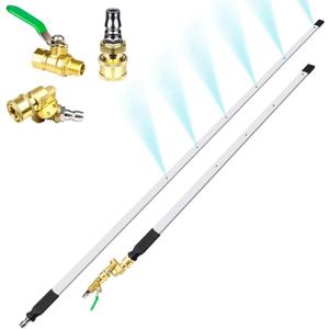 47" & 24" Radiator Cleaning Wand 2-Piece Set-4500 PSl Radiator Portable Radiator Cleaning Wand with 3 Upgraded 1/4" Quick Couplers Dual-Use Water/Air, Compatible with Household Car&Truck