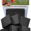 6 Pack Large 2" Wide x 3/4" Tall | Invisible Pot Feet & Plant Risers | Drainage & Airflow for Planters, Pots, Garden Decor | Patios, Decks, Gardens