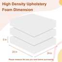 High Density Upholstery Foam 6" X 24" X 24", 3PCS Couch Cushion Replacement - 45D Density 70 ILD (Firm), Square Foam Padding for Chairs, Cut to Size Foam Replacement Cushion for Sofa Chair Bench