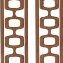 CroBlissful 2 Pcs Mid Century Modern Wall Art Wood Mid Century Elegance Decor Accents Abstract Wall Sculpture Geometric Panels for Interior Panel Art for Home Living Room(Brown)