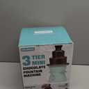 3 Tier Mini Chocolate Fountain Machine, Easy to Use & Clean, Great for Parties, Events & Weddings, 22 Oz Capacity, Aqua