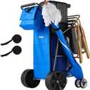 VEVOR Beach Cart, 165LBS Load Capacity, Portable Folding Beach Wagon Dolly with 10" Solid Wheel for Sand, Insulated Cooler Bag, Large Mesh Bag&Umbrella Holder for Outdoor Camping Fishing