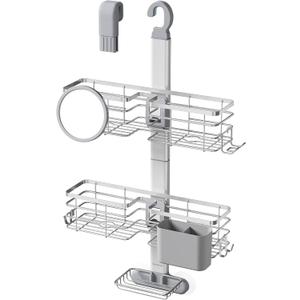 Adjustable Shower Caddy Hanging Over Shower Head, Storage Organizer Rack