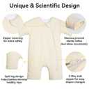Baby Transition Sleep Sack 3-6 Months 100% Cotton Warm Thick Transition Swaddles for Newborns Infant Long Sleeve Sleep Sack with Feet Baby Wearable Blanket 2-Way Zipper Easy Diaper Changes