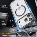 Miracase for iPhone 17 Pro Max Case 6.9" Full-Body Phone Case with Built-in Glass Screen Protector& Full Camera Protector,[Magnetic with MagSafe] Drop Proof 17 ProMax Cover, Clear Black