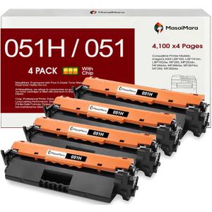MasaiMara 051H 051 H CRG051H CRG-051H CRG-051 CRG51 High Capacity Black Toner Cartridge Compatible for Canon imageCLASS LBP160 LBP161dn LBP162dw MF260 MF263dn MF264dw MF267dw MF269 MF269dw Printer