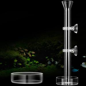 CHENGU 3 Pieces Shrimp Feeding Tube and Dish Set, 10 Inch Glass Shrimp Feeder Tube and 2 Aquarium Dish Bowl Fish Tank Feeding Supplies for Fish Tank Aquarium