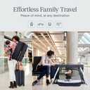 Guava Family Travel Crib Includes Lightweight Backpack Design | Certified Baby Safe Portable Crib | Folding Play Yard, Comfy Mattress for Babies, Toddlers | Compact Baby Travel Bed