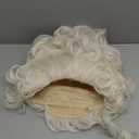 Linfairy 18th Century Short Blonde Wigs Halloween Baroque Wig for Women fits 50s 80s Costume