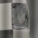 Christmas Tree Topper, 40x13 Inches Toppers Bow with Glitter Satin Mesh Streamer and Patterned Ribbon, Christmas Tree Topper Bow for Christmas Home Decoration (White)