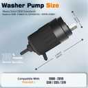 066011A OEM Windshield Wiper Pump for 1986-2019 Peterbilt 330 335 370 Series - Direct Replacement Washer Fluid Pump with 2 Meter Washer Fluid Hose with 11 Pcs Hose Connectors