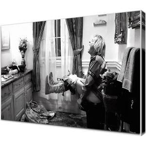 Humor Dumb and Dumber Posters for Bathroom Decor-Funny Bathroom Movie Black And White Framed Art The Toilet Poster Canvas Wall Art Prints for Christmas Bathroom Decor (8 x 12 in Framed)