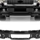 HECASA 3Pcs Front Bumper Face Bar Compatible with 2009-2014 Ford F150 W/O Fog Light Holes Replacement for 9L3Z17757DPTM FO1002413 Electrophoresis Black w/Fog Light Holes Steel Unassembled