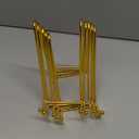 IBosins 5 Pack 6 Inch Plate Holder Display Stands, Metal Gold Frame Stand for Picture, Book, Photo Easel, Creation, Collectibles