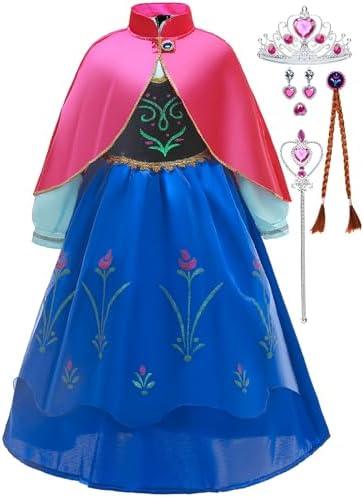 Luzlen Little Girls Princess Dress Halloween Cosplay Costume Kids Birthday Outfits Princess Fancy Dress 140