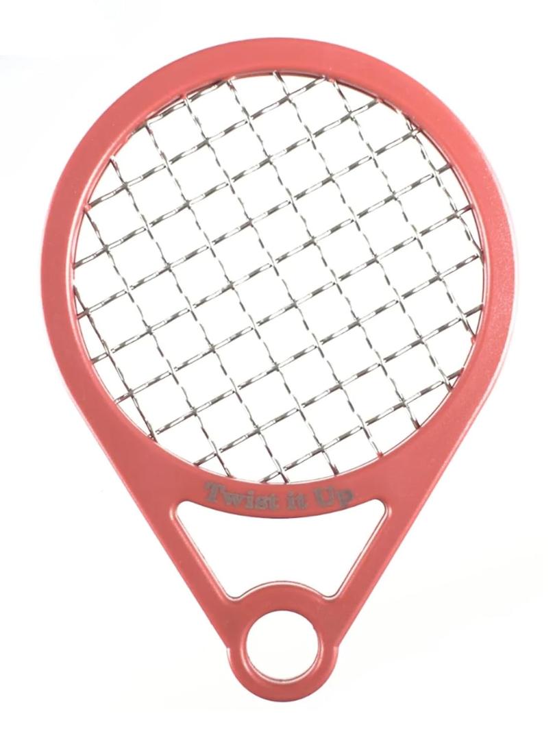 Twist It Up Comb (Red Desires) - Alternative to Hair Sponges, Creates Curls and Twists for Black Men, Tennis Racket Design