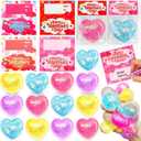 28 Pack Valentines Day Gifts for Kids with Heart Glitter Stress Balls Valentines Day Cards for Kids School Stress Relief Squeeze Toys for Teens Boys Girls Valentine Classroom Exchange Party Favors