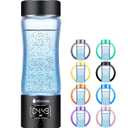Hydrogen Water Bottle Generator with SPE/PEM Technology, Portable Hydrogen Water Ionizer Machine, Birthday,Xmas Gift for Family Friends Office Travel Sports (Black, 9.05*2.63in)