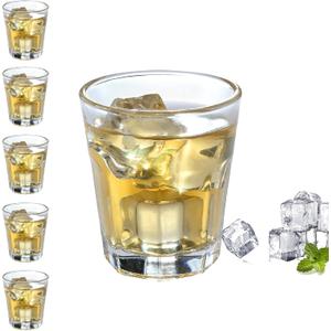 6 Pack Shot Glasses, 1.7 oz Clear Heavy Base Shot Glass for Whiskey, Liquors, Round Smooth Edge Shot Glasses Set for Party, Bar, Home
