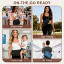 Rexmore Puffer Quilted Fanny Pack Diaper Bag for Mom - Womens Compact Crossbody Purse with Portable Changing Pad & Wipes Pouch, Travel & Quick Errand Baby Essentials Organizer(Black)