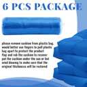 Sintuff 6 Pcs 44 x 21 x 4 Patio Chair Cushions Outdoor Chair Cushion Seat/Back Tufted Pillow with Ties Water Resistant Replacement Indoor Patio Furniture Outdoor Furniture (Solid Color,Blue)