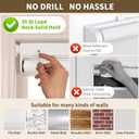 HESTIA No Drill Cordless Blackout Roller Shades Screwless Waterproof Shower Window Blinds, Auto-Retraction Easy Install Blind for Bathroom/Kitchen/Office/Exterior, White, 45.5" W x 54" H, 45"W x 72"H