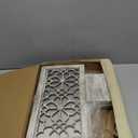 Wood Small Wall Shelves for Candle - Decorative Farmhouse Floating Shelf Candle Sconces for Wall Decor - Rustic Carved Floating Shelf Wooden Shelving for Bathroom Bedroom (Window Grille, Distressed Gray-white)