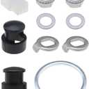 E-Bike Hub Motor Nuts Bike Safety Washers Electric Bicycle Wheel Lock Nuts Motor Axle Bolt Screw Full Set (M12 Shaft)