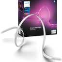 PHILIPS Hue Indoor 10 Ft Smart RGBWW LED Solo Lightstrip Base Kit, 1 Pack, Control with Hue App, LED Strip Lights Compatible with Alexa, Google Assistant and Apple HomeKit White