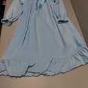 Girls Flannel DressWinter Princess Dresses Long Sleeve Gown 3-12Years (7-8 Years, Blue)