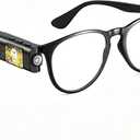 Hands-Free POV Sports Glasses Camera 110° Wide-Angle Lens with Live View via Smartphone Connection, 1080P HD Anti-Shake Clip On Cam for Fishing, Cycling, Tutorials, Vlogs, 16GB Card Included (Black)