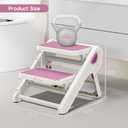 MoreFeel Foldable Toddler Step Stool for Bathroom Sink - 2-Step Kids Stool for Potty Training, Kitchen Counter & Bedroom, Sturdy Non-Slip Child Safety Stool Helper