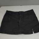 luvamia Skorts Skirts for Women Denim Mini Skirt Side Slit with High Waisted Jean Shorts Stretchy Black Skirt High Waisted Jean Shorts Denim Skorts Skirts for Women Casual Soft Black Size XL