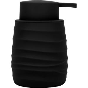 Hand Soap Dispenser Plastic Pump Rust Resistant Leak-Proof Non-Slip Refillable Liquid Hand Sanitizer Dispenser for Bathroom, Kitchen 7.7oz - Black (Black 1)